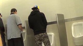 Hot Gay teens having fun in Public bathroom - porn video