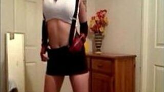 my cosplay as tifa squirting on webcam - porn video