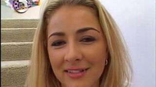 Blonde woman and a black guy - porn video