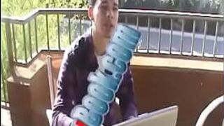 Twink boys having outdoor with a hard bum fucking and oral job - porn video