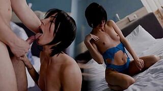 Cheating On My Girlfriend With Hot Lesbian in the Hotel - porn video