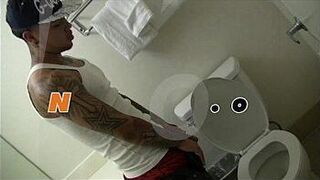 Sexy naked Latino jerking off - porn video