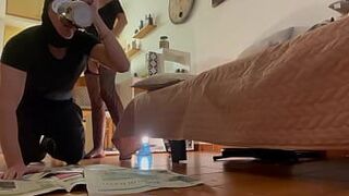 The slave only knows how to drink piss - porn video