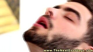 Amateur athletic stud drooling on cock - porn video