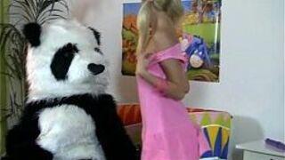 Striptease and hot fuck for shy Panda - porn video