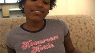 Hot Ebony Chick Blowing POV - porn video